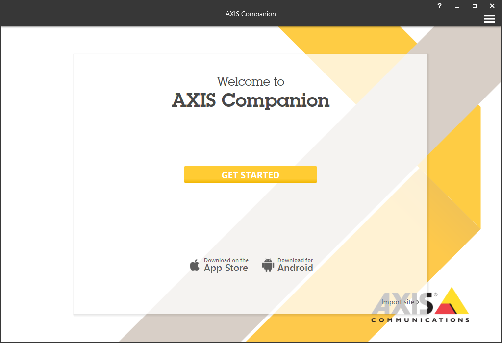 Axis get started