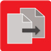 red data replication icon with gray files